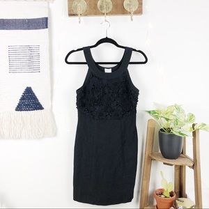ANTHROPOLOGIE • 3D Floral Little Black Dress